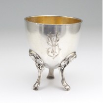  suport Art Nouveau, pentru ou. argint, import Rusia Imperiala. cca 1910
